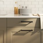 Vidaxl poignes d'armoire 20 pcs noir 160 mm acier inoxydable