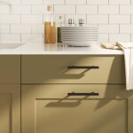 Vidaxl poignes d'armoire 20 pcs noir 96 mm acier inoxydable