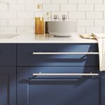 Vidaxl poignes d'armoire 5 pcs argent 320 mm acier inoxydable