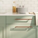 Vidaxl poignes d'armoire 5 pcs bronze 224 mm acier inoxydable