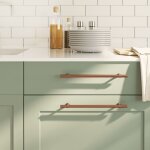 Vidaxl poignes d'armoire 5 pcs bronze 224 mm acier inoxydable