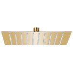 Vidaxl pomme de douche pluie acier inoxydable 20x20 cm carrée doré Vidaxl pomme de douche pluie acier inoxydable 20x20 cm carrée doré