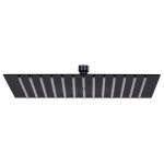 Vidaxl pomme de douche pluie acier inoxydable 25x25 cm carrée noir Vidaxl pomme de douche pluie acier inoxydable 25x25 cm carrée noir