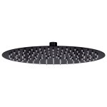 Vidaxl pomme de douche pluie acier inoxydable 30 cm ronde noir Vidaxl pomme de douche pluie acier inoxydable 30 cm ronde noir