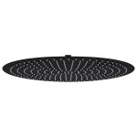 Vidaxl pomme de douche pluie acier inoxydable 50 cm ronde noir