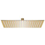 Vidaxl pomme de douche pluie acier inoxydable 50x50 cm carre dor