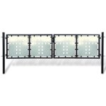 Vidaxl portail simple de cl�ture noir 300x150 cm
