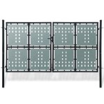 Vidaxl portail simple de cl�ture noir 300x200 cm