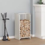 Vidaxl portant de bois chauffage blanc 40x30x80 cm Vidaxl portant de bois chauffage blanc 40x30x80 cm