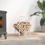 Vidaxl portant de bois chauffage blanc 50x25x50 cm Vidaxl portant de bois chauffage blanc 50x25x50 cm