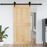 Vidaxl porte 100x210 cm bois massif de pin