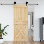 Vidaxl porte 85x210 cm bois massif de pin