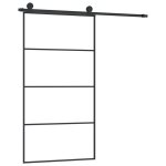 Vidaxl porte coulissante et kit de quincaillerie 102, 5x205cm verre esg