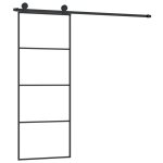Vidaxl porte coulissante avec kit de quincaillerie 76x205 cm verre esg