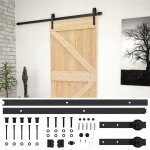 Vidaxl porte coulissante avec kit de quincaillerie 80x210cm pin massif