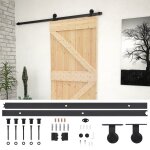 Vidaxl porte coulissante avec kit de quincaillerie 80x210cm pin massif