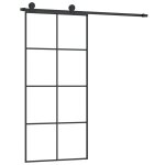 Vidaxl porte coulissante avec kit de quincaillerie 90x205 cm verre esg