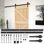 Vidaxl porte coulissante avec kit de quincaillerie 90x210cm pin massif