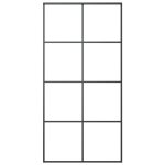 Vidaxl porte coulissante noir 102, 5x205 cm verre esg et aluminium