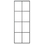 Vidaxl porte coulissante noir 76x205 cm verre esg et aluminium