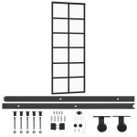 Vidaxl porte coulissante et quincaillerie verre esg / aluminium 76x205cm Vidaxl porte coulissante et quincaillerie verre esg / aluminium 76x205cm