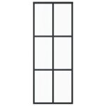 Vidaxl porte coulissante verre esg et aluminium 76x205 cm noir Vidaxl porte coulissante verre esg et aluminium 76x205 cm noir
