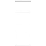 Vidaxl porte coulissante verre esg dpoli et aluminium 76x205 cm noir