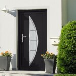Vidaxl porte d'entre anthracite 108x200 cm pvc
