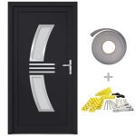 Vidaxl porte d'entre anthracite 108x200 cm pvc