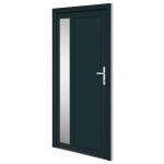 Vidaxl porte d'entr�e anthracite 108x208 cm pvc
