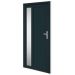 Vidaxl porte d'entre anthracite 98x200 cm pvc