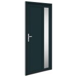 Vidaxl porte d'entre anthracite 98x208 cm pvc