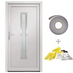 Vidaxl porte d'entr�e blanc 108x208 cm pvc