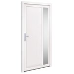 Vidaxl porte d'entr�e blanc 108x208 cm pvc