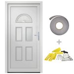 Vidaxl porte d'entr�e blanc 110x210 cm pvc