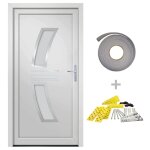 Vidaxl porte d'entre blanc 88x200 cm pvc