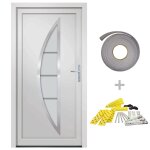 Vidaxl porte d'entr�e blanc 88x200 cm pvc