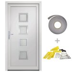 Vidaxl porte d'entr�e blanc 98x190 cm pvc
