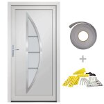 Vidaxl porte d'entre blanc 98x200 cm pvc