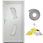 Vidaxl porte d'entr�e blanc 98x200 cm pvc