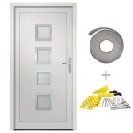Vidaxl porte d'entrée blanc 98x208 cm pvc Vidaxl porte d'entrée blanc 98x208 cm pvc