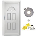 Vidaxl porte d'entre blanc 98x208 cm pvc