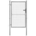 Vidaxl porte de jardin acier galvanis� 105x175 cm argent�