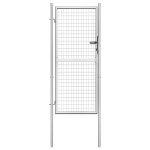 Vidaxl porte de jardin acier galvanis 105x225 cm argent