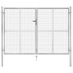 Vidaxl porte de jardin acier galvanisé 306x225 cm argenté Vidaxl porte de jardin acier galvanisé 306x225 cm argenté