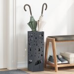 Vidaxl porte - parapluies anthracite m�tal standard d�coratif cubique