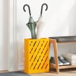 Vidaxl porte - parapluie jaune moutarde m�tal standard porte - parapluie