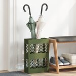Vidaxl porte - parapluies vert olive m�tal moyen porte - parapluies