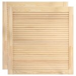 Vidaxl portes  persiennes 2 pcs bois de pin massif 61, 5x59, 4 cm