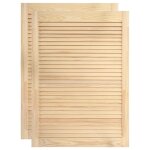 Vidaxl portes  persiennes 2 pcs bois de pin massif 69x39, 4 cm